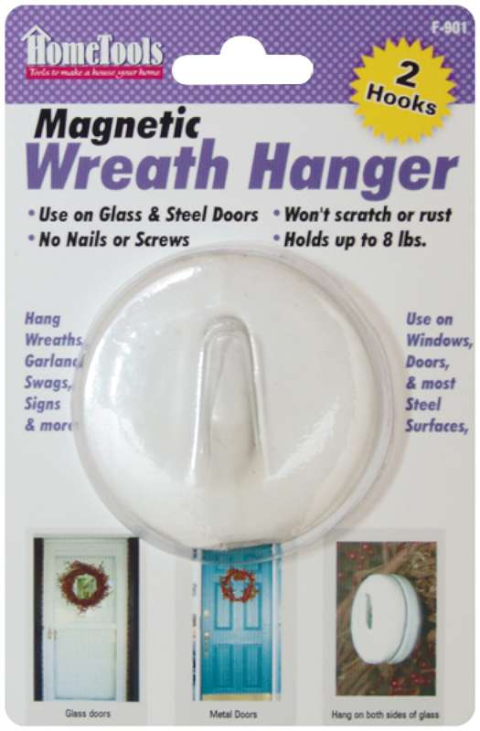 Magnetic Wreath Hanger 2.5" White