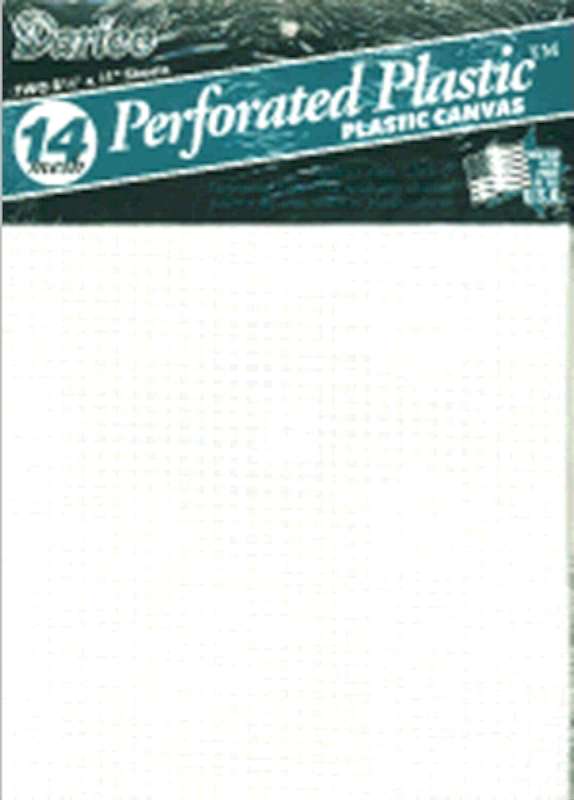 Perforated Plastic Canvas 14 Count 8.5"X11" 2/Pkg White