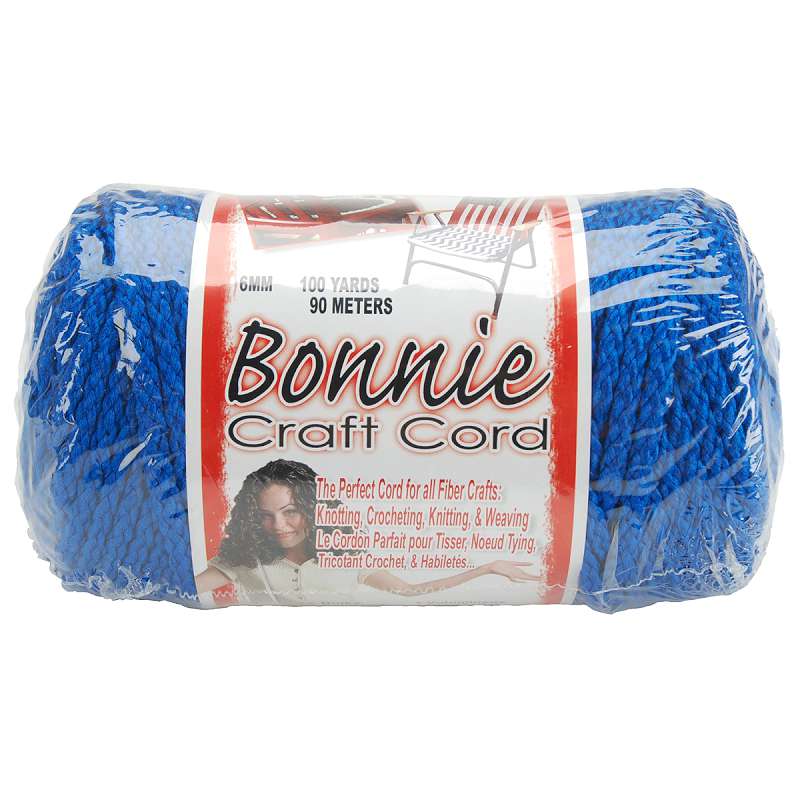 Bonnie Macrame Craft Cord 6mmX100yd Royal Blue