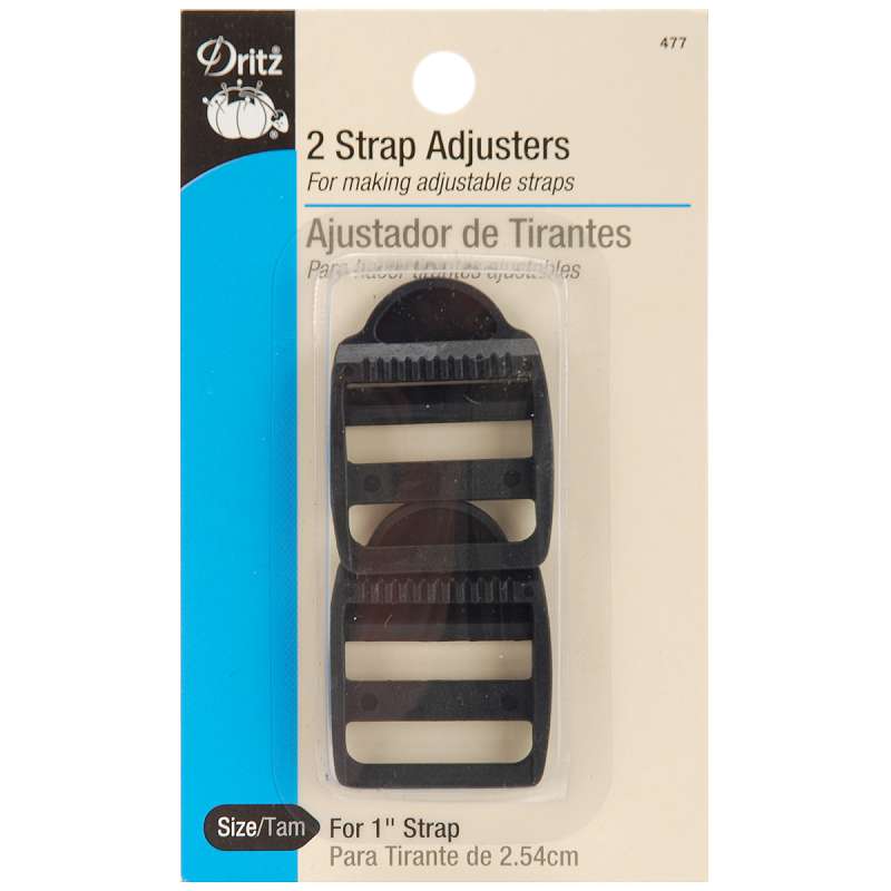Strap Adjusters For 1" Strap 2/Pkg Black