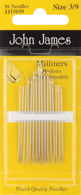 Milliners Hand Needles Size 3/9 16/Pkg