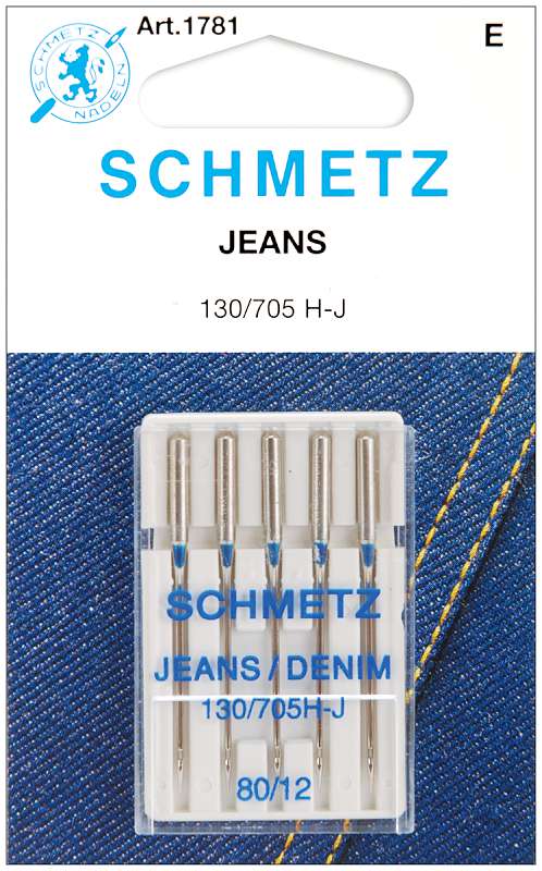 Jean & Denim Machine Needles Size 12/80 5/Pkg