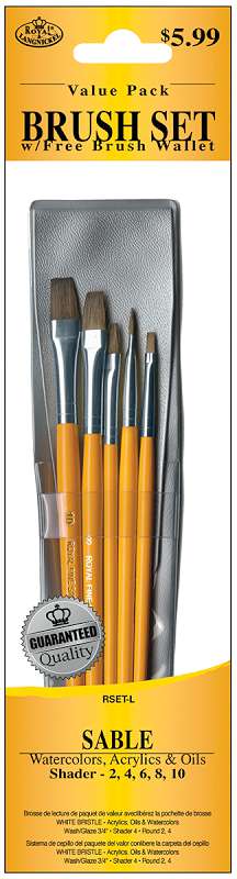 Sable Value Pack Brush Set 5/Pkg