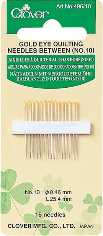 Gold Eye Quilting Between Needles Size 10 15/Pkg