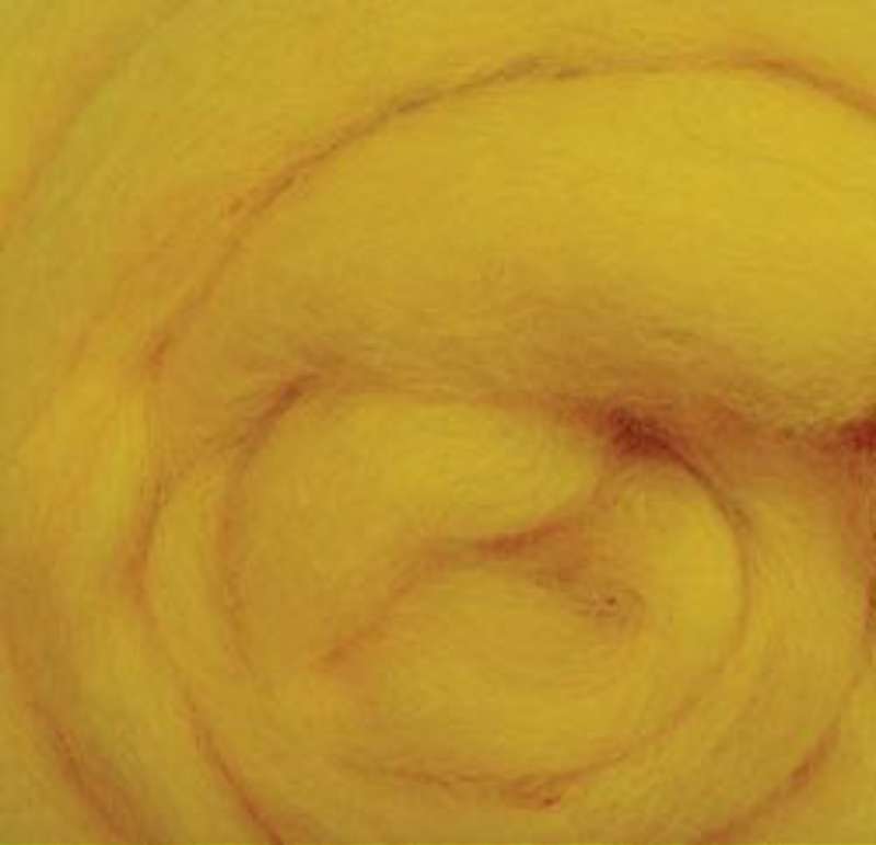 Wool Roving 12" .22oz Yellow