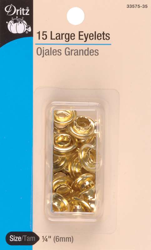 Eyelets 1/4" 15/Pkg Brass