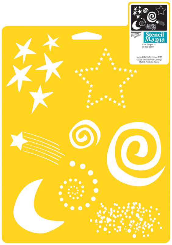 Stencil Mania Stencil 7"X10" Fun Shapes