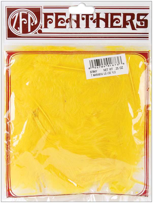 Marabou Feathers .25oz Yellow