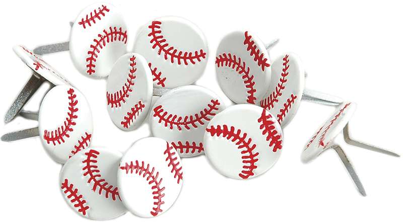 Eyelet Outlet Shape Brads 12/Pkg Baseballs