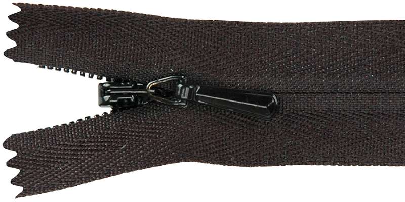 Unique Invisible Zipper 9" Black