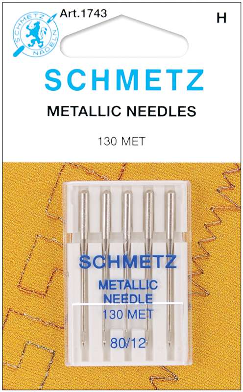 Metallic Machine Needles Size 12/80 5/Pkg