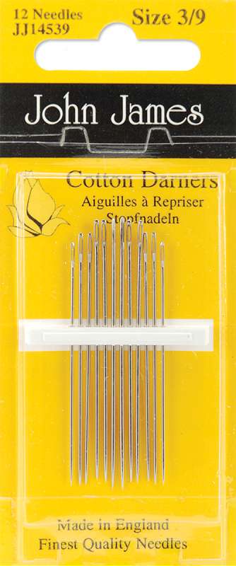 Cotton Darners Hand Needles Size 3/9 12/Pkg