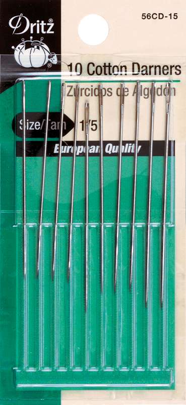 Cotton Darners Hand Needles Size 1/5 10/Pkg