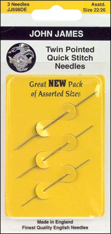Twin Pointed Quick Stitch Tapestry Hand Needles Size 22 3/Pkg
