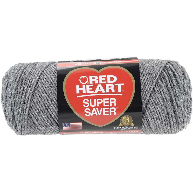 Red Heart Super Saver Yarn Grey Heather