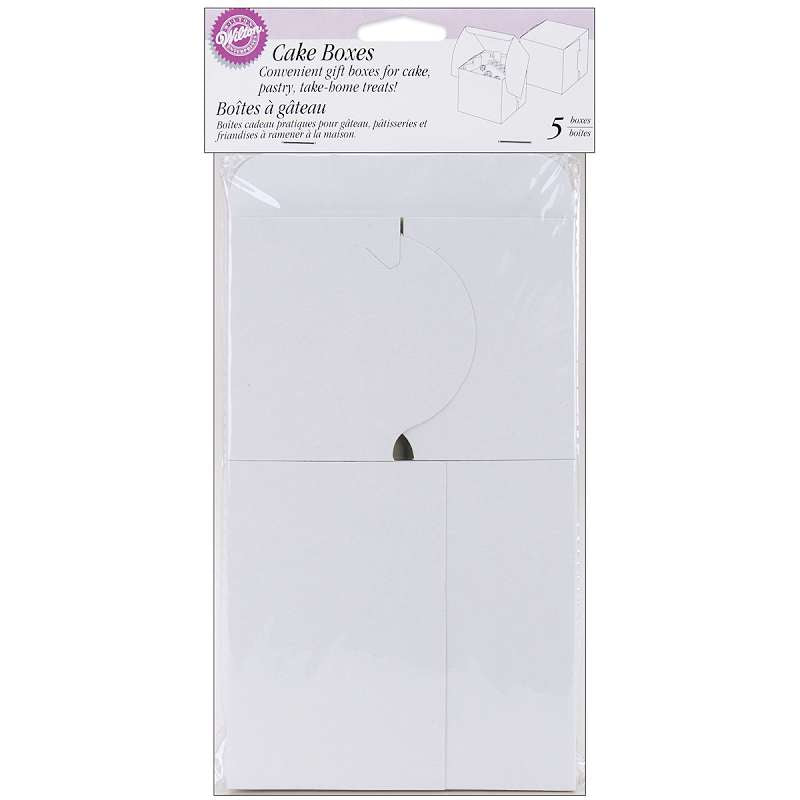 Cake Boxes White 5"X5"X3.5" 5/Pkg