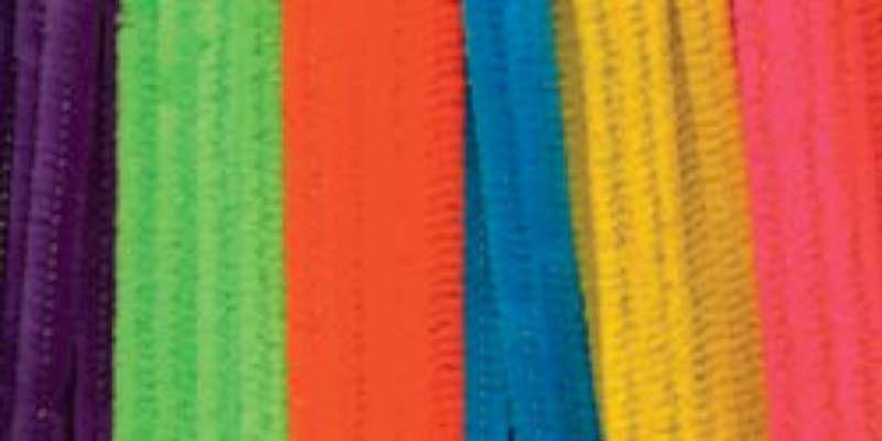 Chenille Stems 6mmX12" 100/Pkg Neon