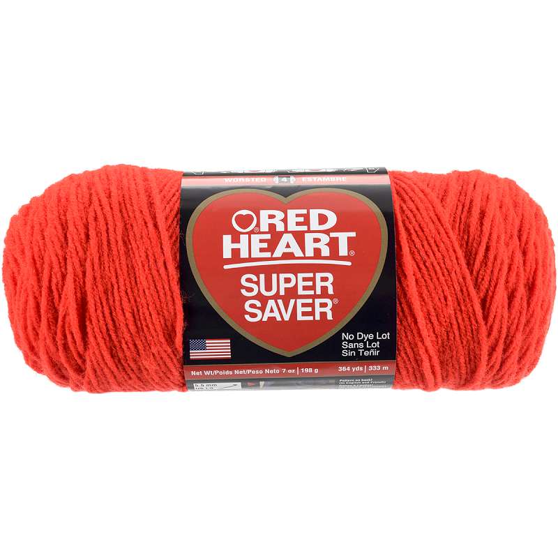 Red Heart Super Saver Yarn Hot Red