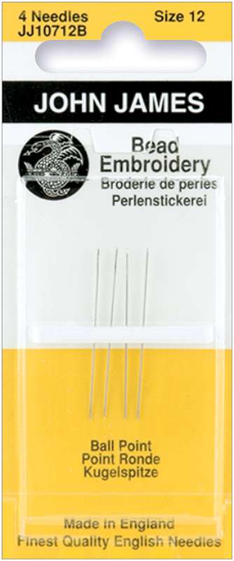 Bead Embroidery Hand Needles Size 12 4/Pkg