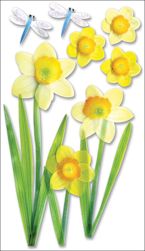 Jolee's Boutique Dimensional Stickers Daffodils
