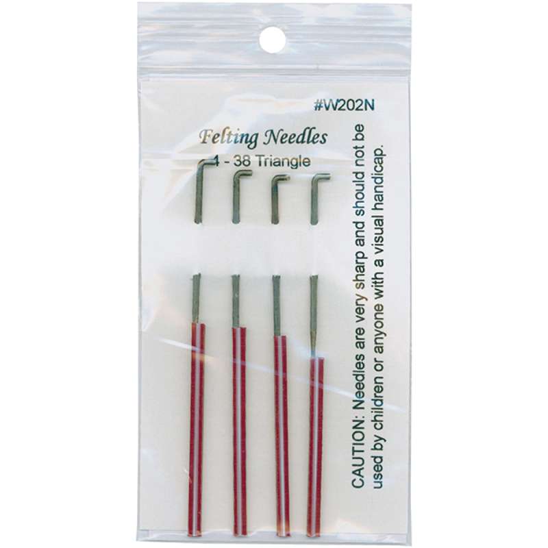 Felting Needles 4/Pkg Size 38 Triangle