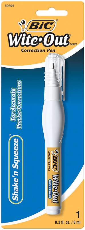 Bic Wite Out Shake 'n Squeeze Correction Pen .3oz