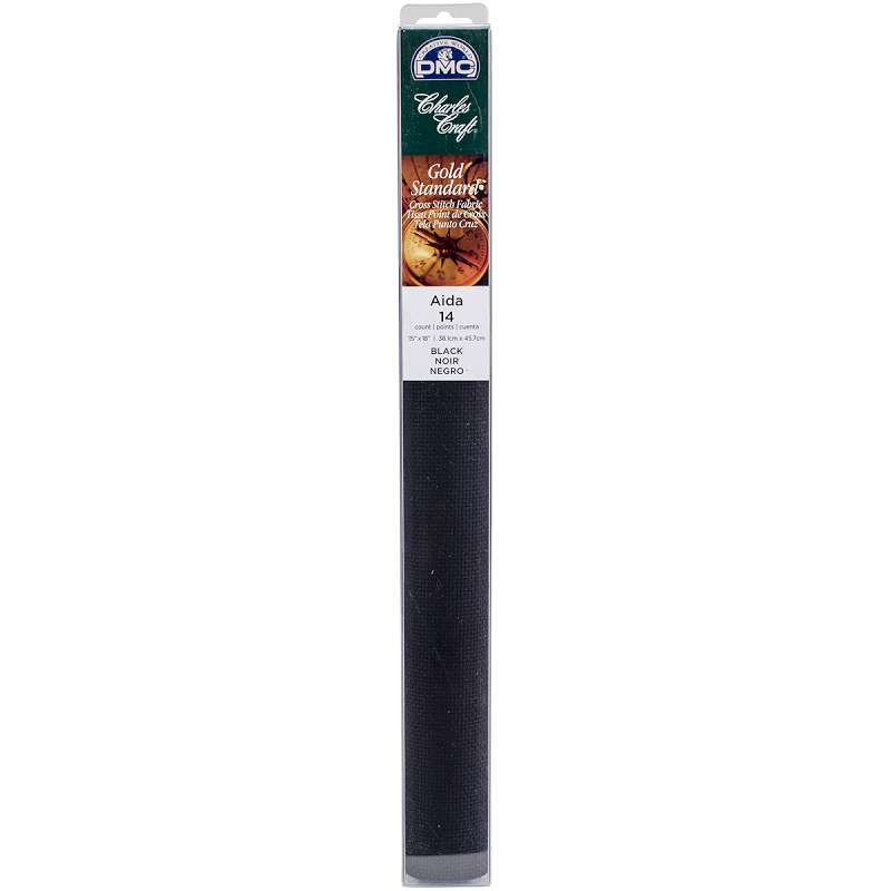 Gold Standard Aida 14 Count 15"X18" Box Black