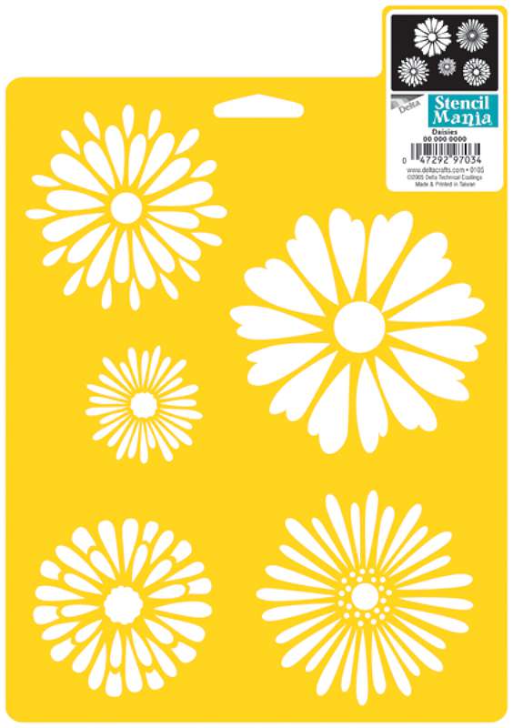 Stencil Mania Stencil 7"X10" Daisies