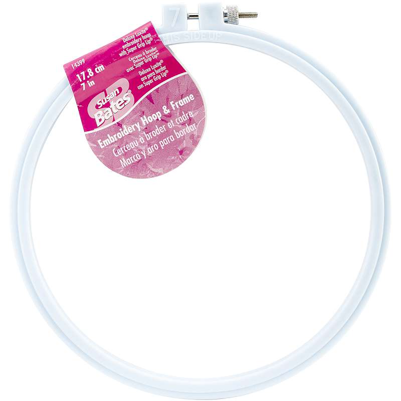 Plastic Embroidery Hoop - Light Blue Size 7"