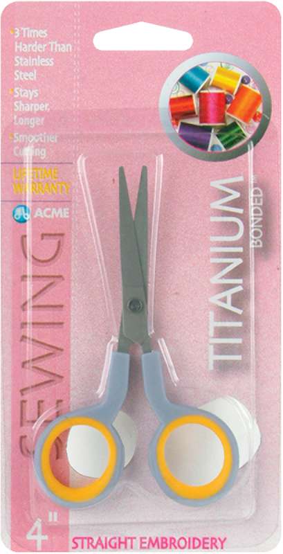 Titanium Straight Embroidery Scissors 4"  