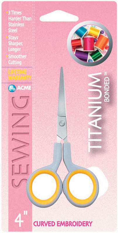 Titanium Curved Embroidery Scissors 4"  