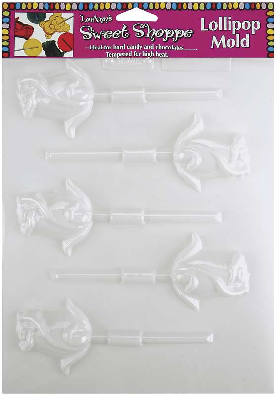 Sweet Shoppe Candy Molds Rose Lollipop 5 Cavity