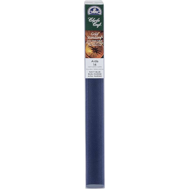 Gold Standard Aida 14 Count 15"X18" Box Navy