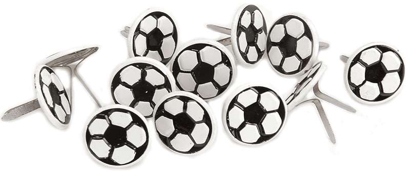 Eyelet Outlet Shape Brads 12/Pkg Soccer Balls