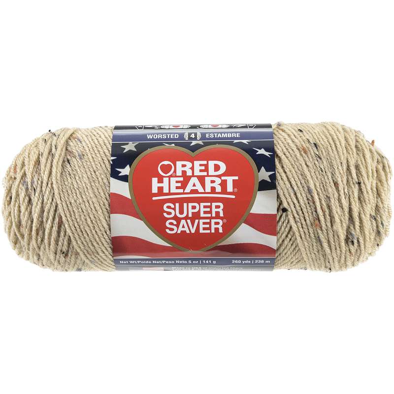 Red Heart Super Saver Yarn Buff Fleck