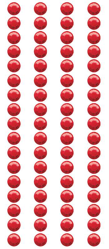 Crystal Stickers Elements 5mm Round 68/Pkg Red
