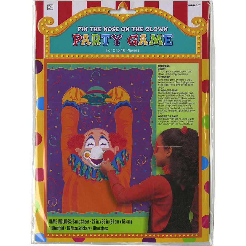 Pin The Nose On The Clown Game  