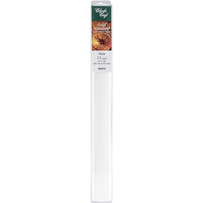 Gold Standard Aida 11 Count 15"X18" Box White