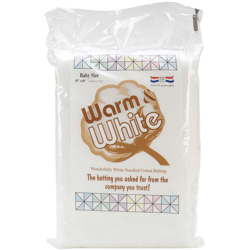 Warm & White Cotton Batting Crib Size 45"X60"