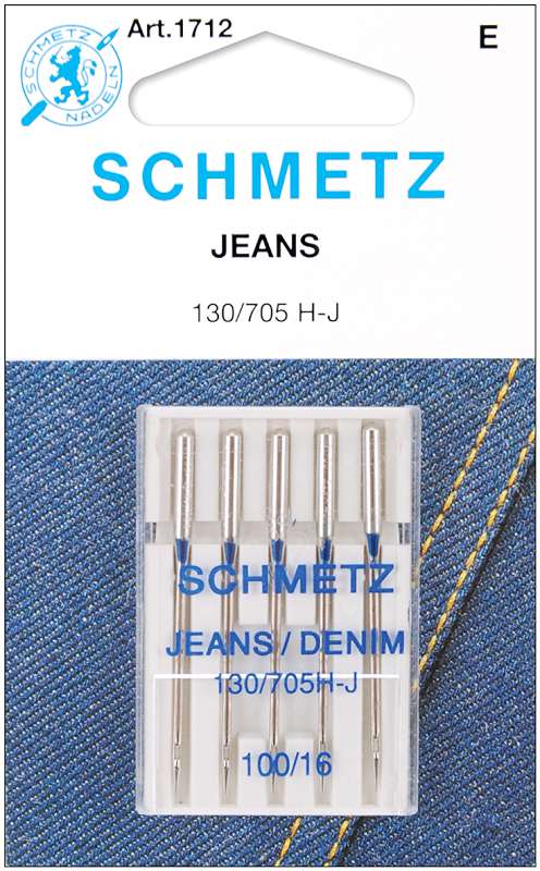 Jean & Denim Machine Needles Size 16/100 5/Pkg