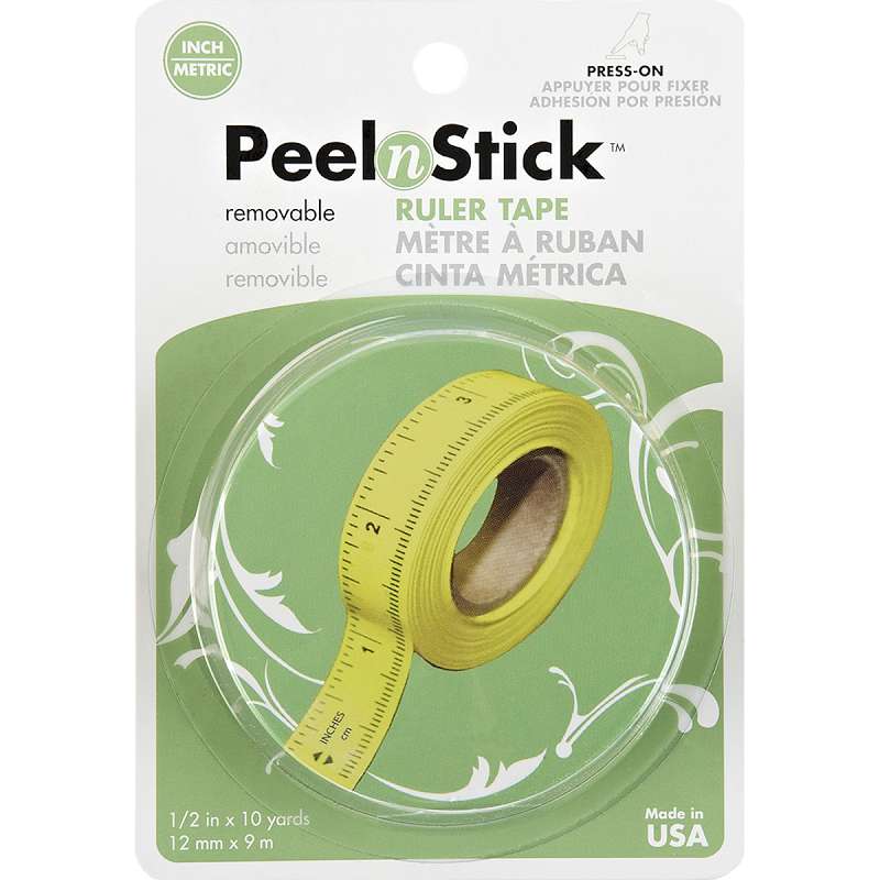 Peel n Stick Removable Ruler Tape 1/2"X10yd