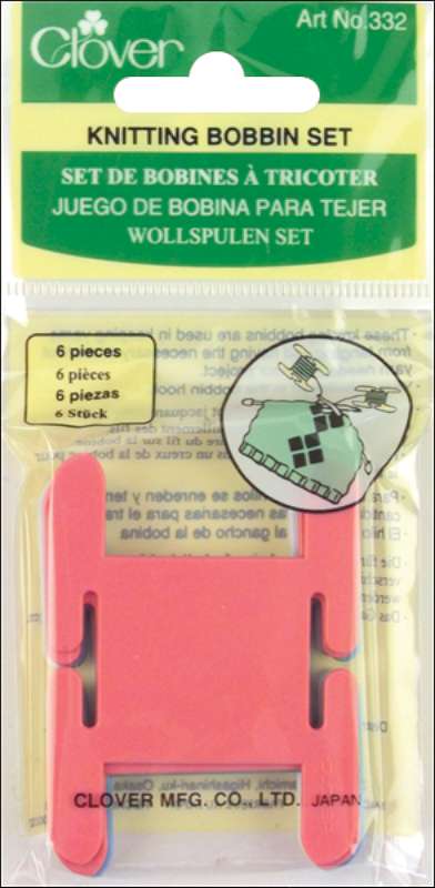 Plastic Knitting Bobbins 1.5"X2.5" 6/Pkg