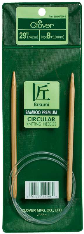 Takumi Bamboo Circular Knitting Needles 29" Size 9/5.5mm