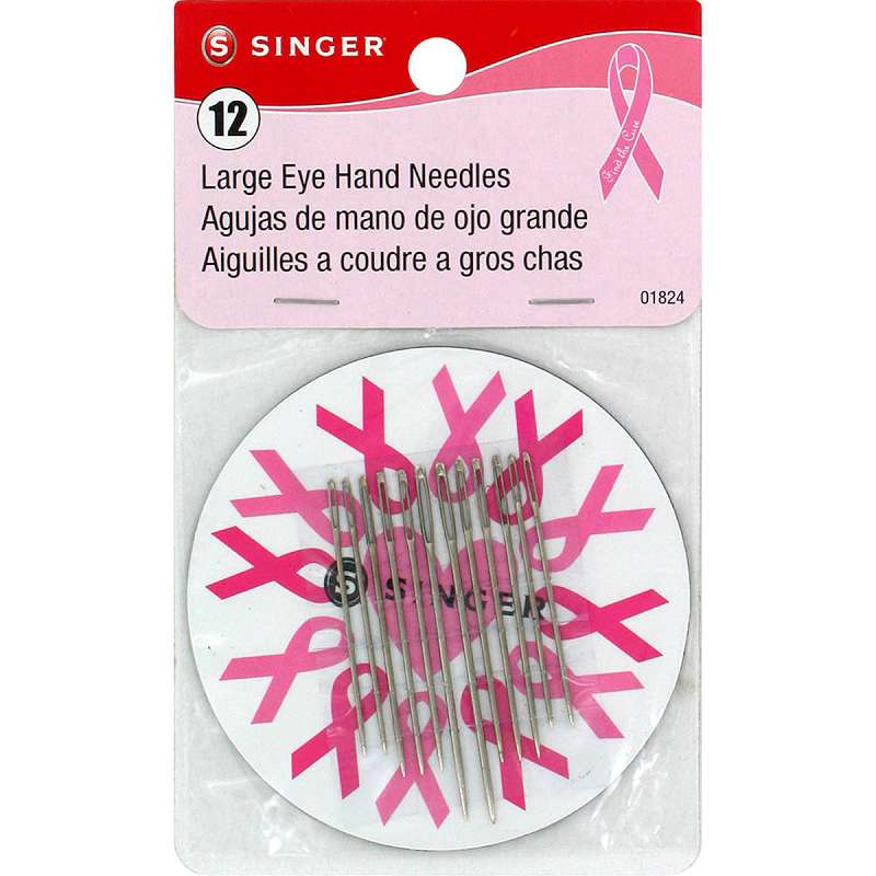 Large Eye Hand Needles W/Magnet Assorted 12/Pkg