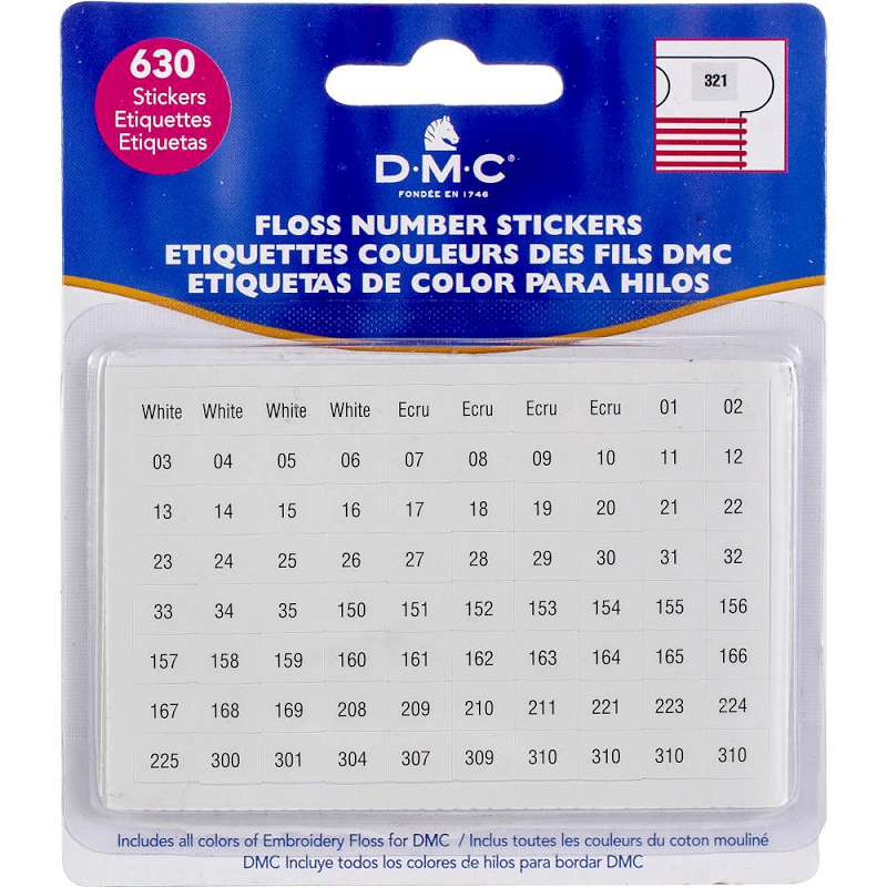 Floss Number Stickers-630/Pkg