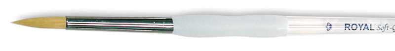 Soft-Grip Golden Taklon Round Brush Size 5