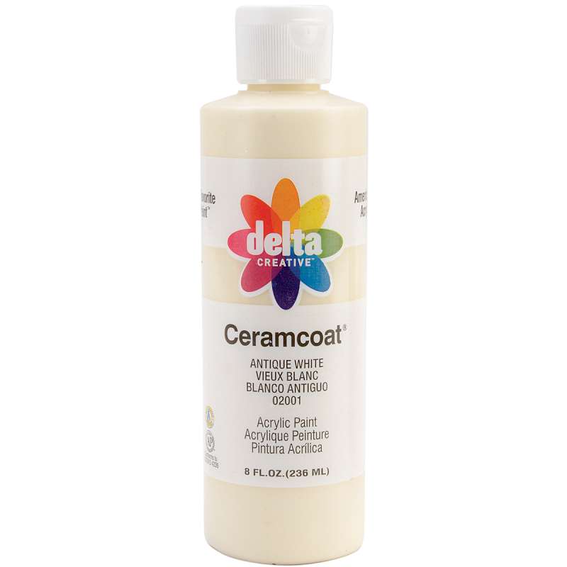 Ceramcoat Acrylic Paint 8oz Antique White - Opaque