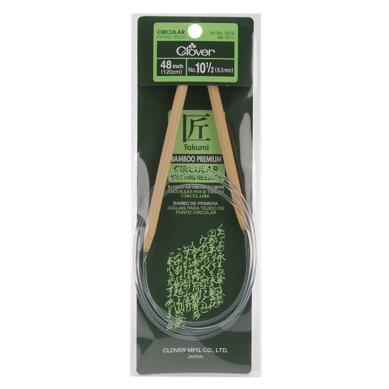 Takumi Bamboo Circular Knitting Needles 48" Size 10.5/6.5mm