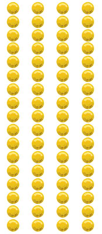 Crystal Stickers Elements 5mm Round 68/Pkg Yellow