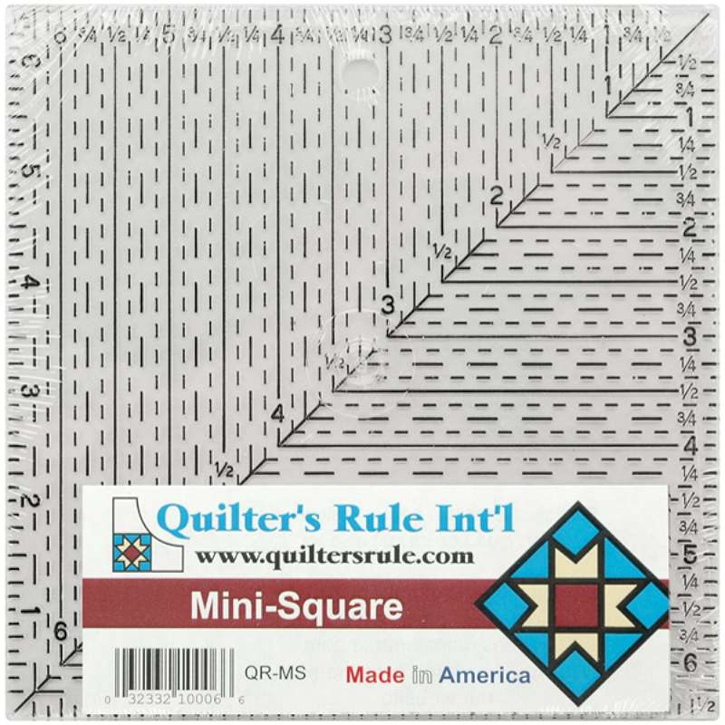 Quilter's Mini Square Ruler 6-1/2"X6-1/2"